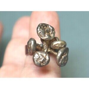 Fammik Denmark Modernist Organic Sterling Ring Mushroom Colony